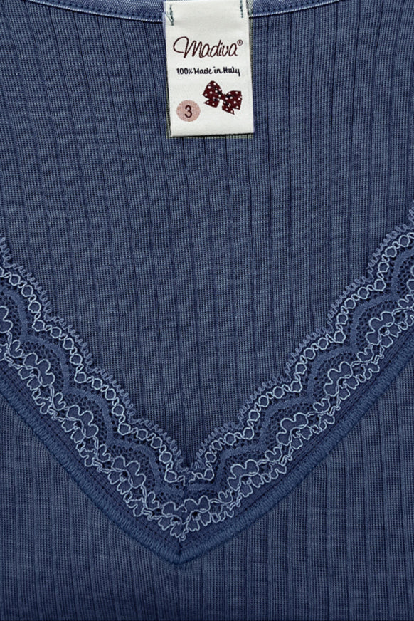 Ilenia Sleeveless - Plissé Tubolar Wool Silk 