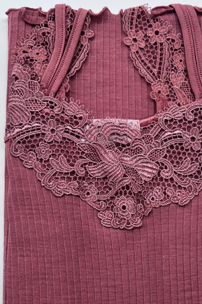 Happy Sleeveless - Wool Silk with macramé