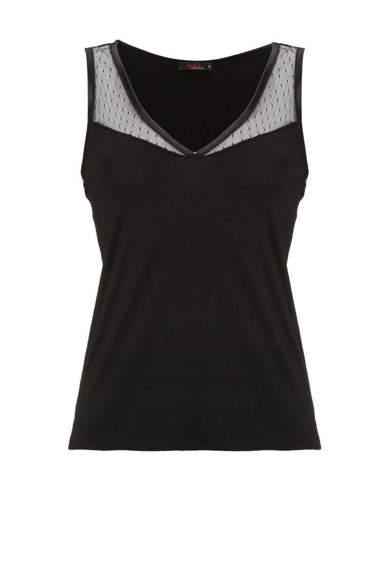 Canotta da donna Luce in cotone modal e Lycra - Spalla larga e scollo a V