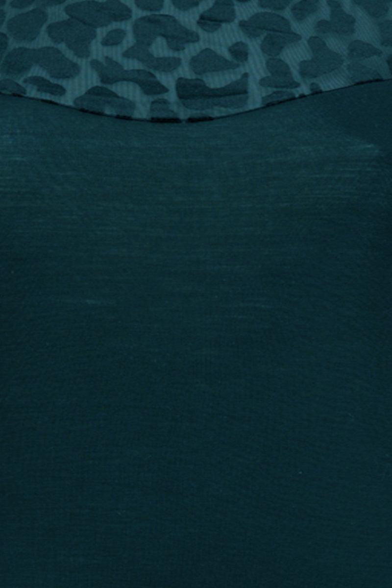 Women's Lucrezia sweater in silk wool - V-neck, long sleeves, and plush leopard print lace