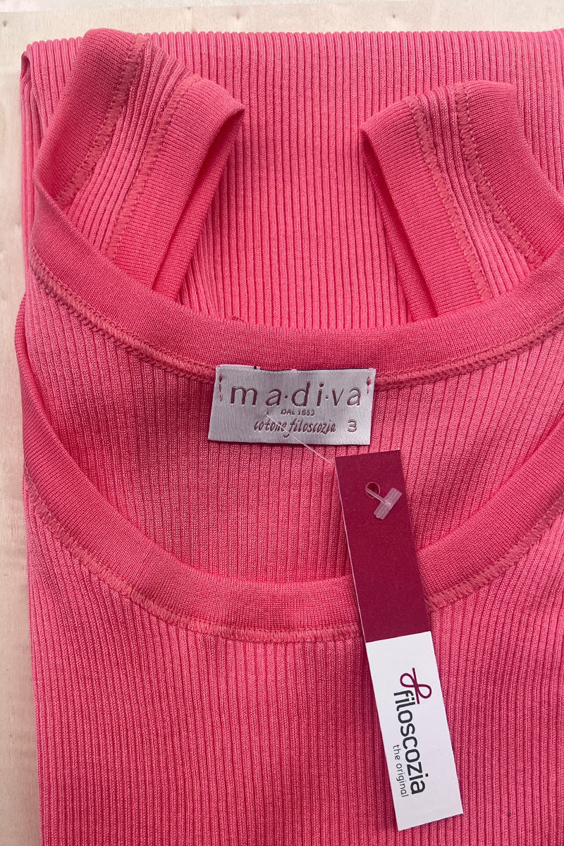 Canotta donna Mara in Cotone - Spalla larga e a costine