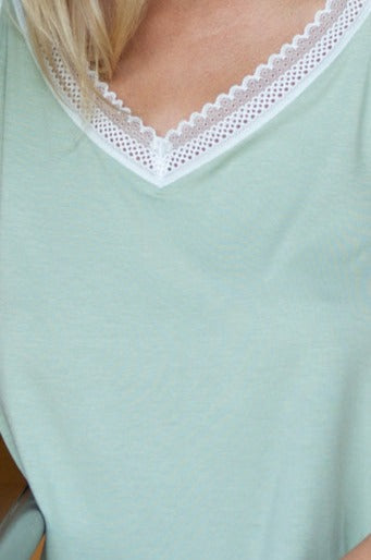 Women's Moon Tank Top in Micromodal - Narrow Strap, Delightful Elastic Lace and Soft Fit