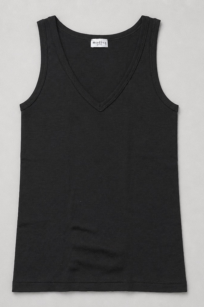 Men's Mucrone tank top in silk wool - Deep V-neck and wide shoulder