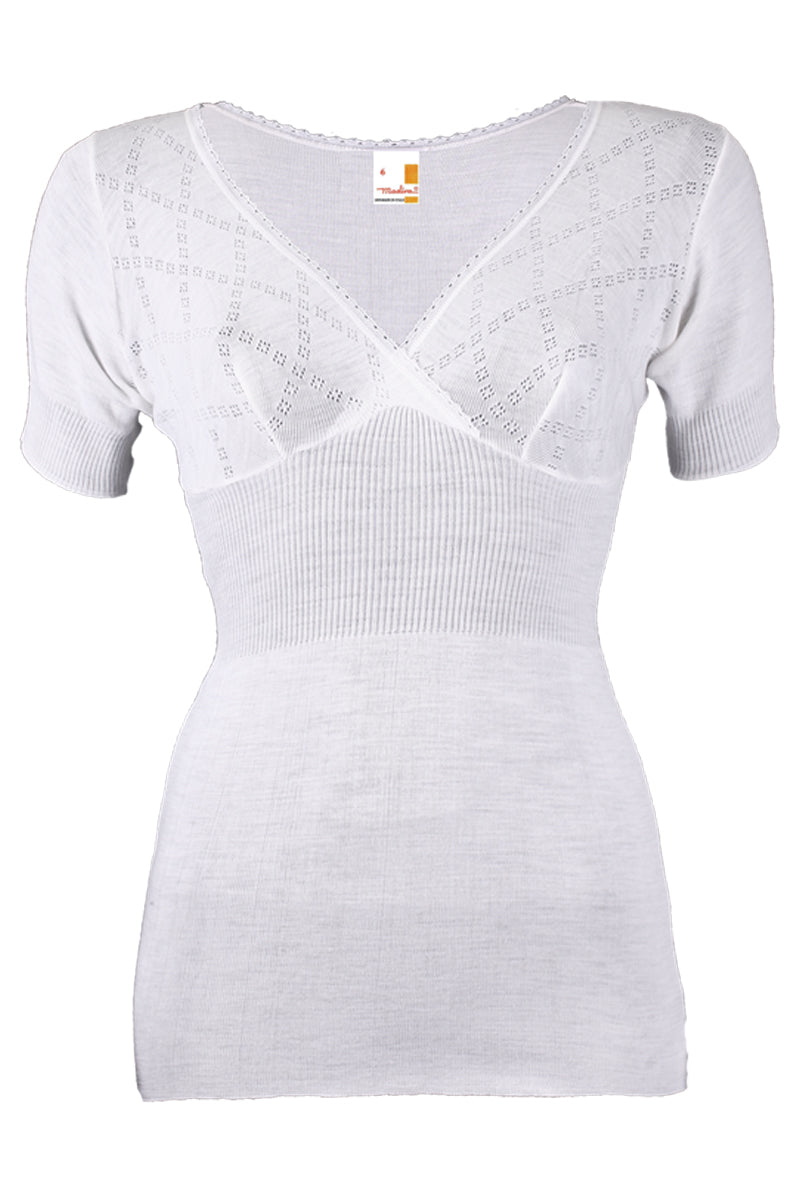 2446 Men's short sleeve -50% virgin wool and 50% polypropylene