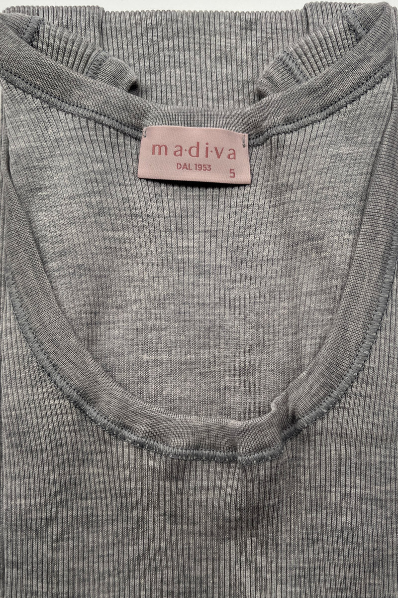 Women's tank top Otti in merino wool and silk NEW - Wide ribbed straps