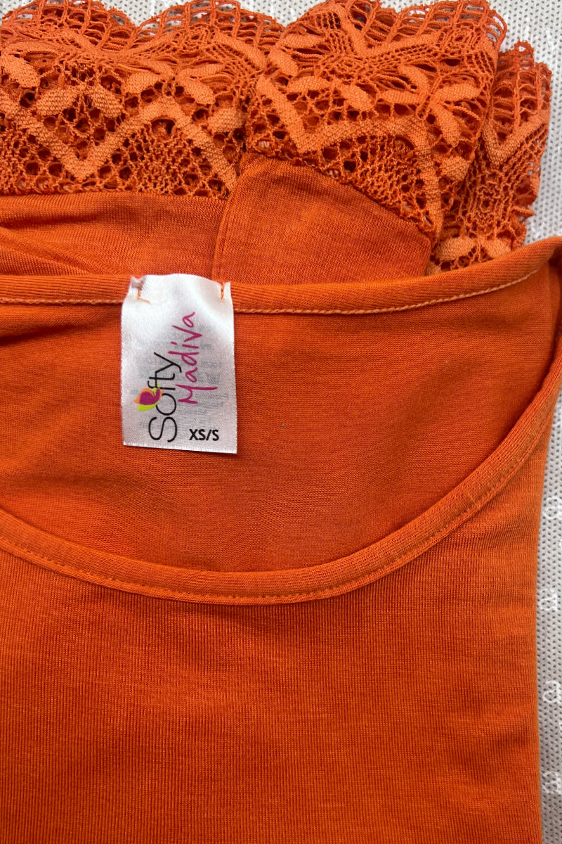 Women's T-shirt Positano in Micromodal - Half sleeve and elastic lace crochet effect