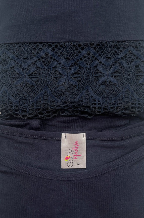 Women's Minidress Positano in Micromodal - Elastic lace with crochet effect and soft fit