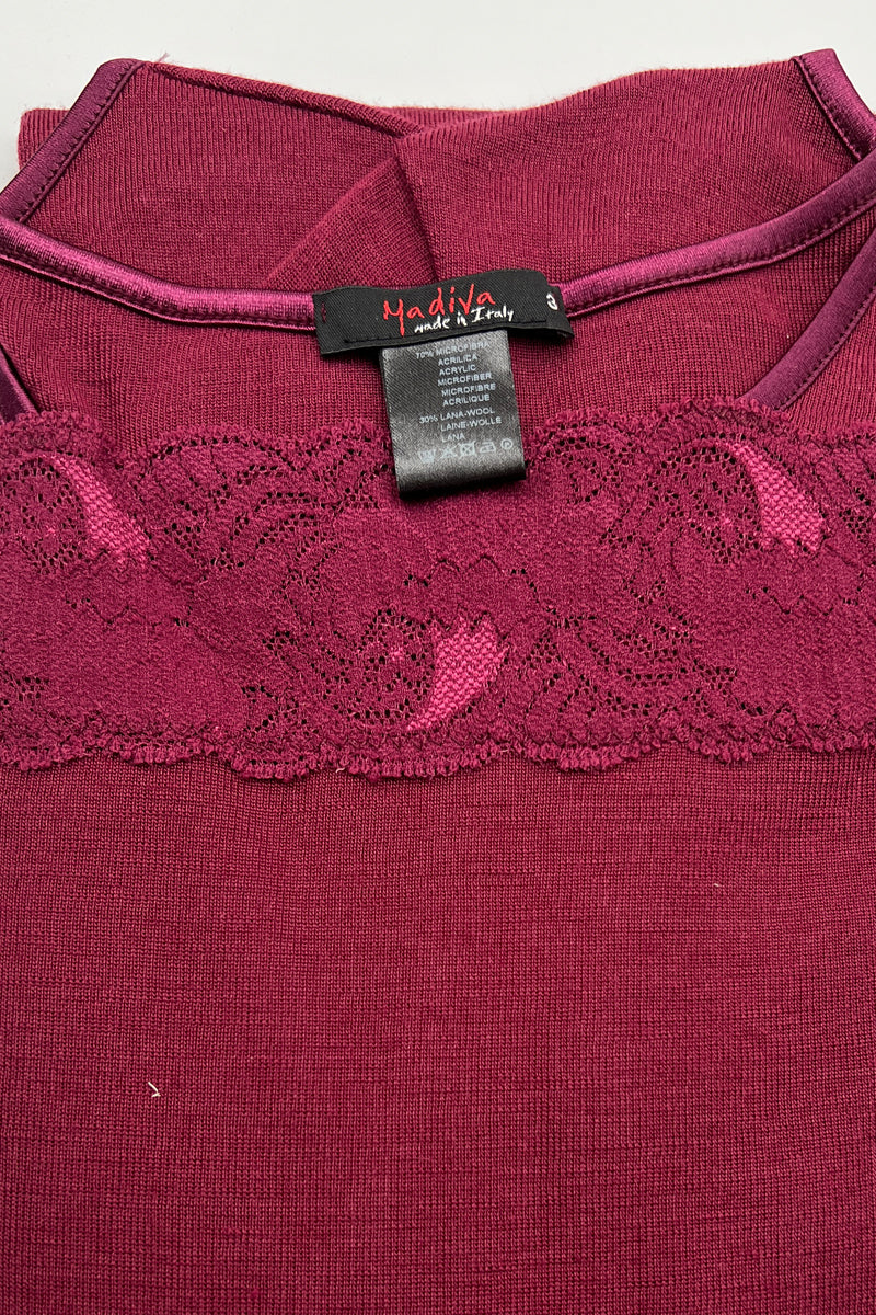 Flora・Boat neckline in modal wool with matching flounce