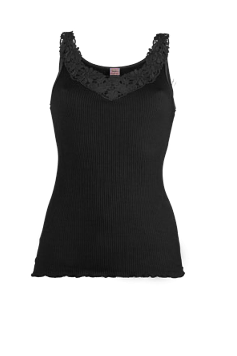 Asia Sleeveless - 100% Filoscozia® Cotton with macramé