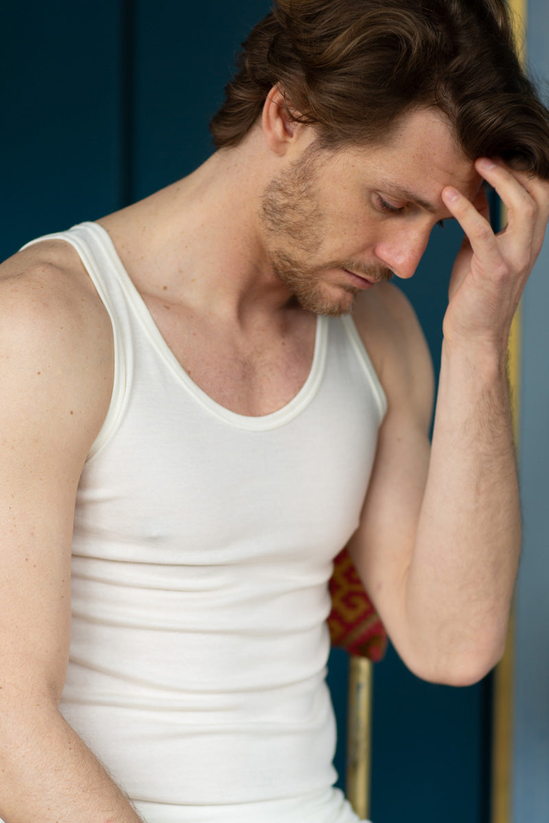 Ustica Sleeveless - Outside: 60% wool 40% acrylic Inside: 100% cotton