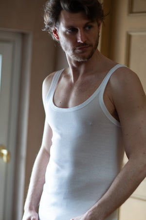 Men's tank top Valentino in Cotton - Thin straps and hypoallergenic fabric