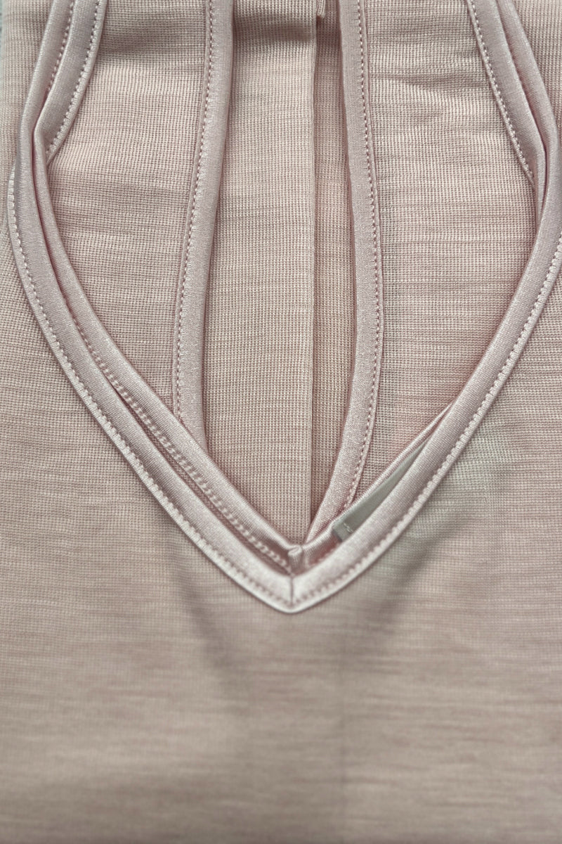 Canotta da donna Vale in lana seta - Spalla larga e scollo a V