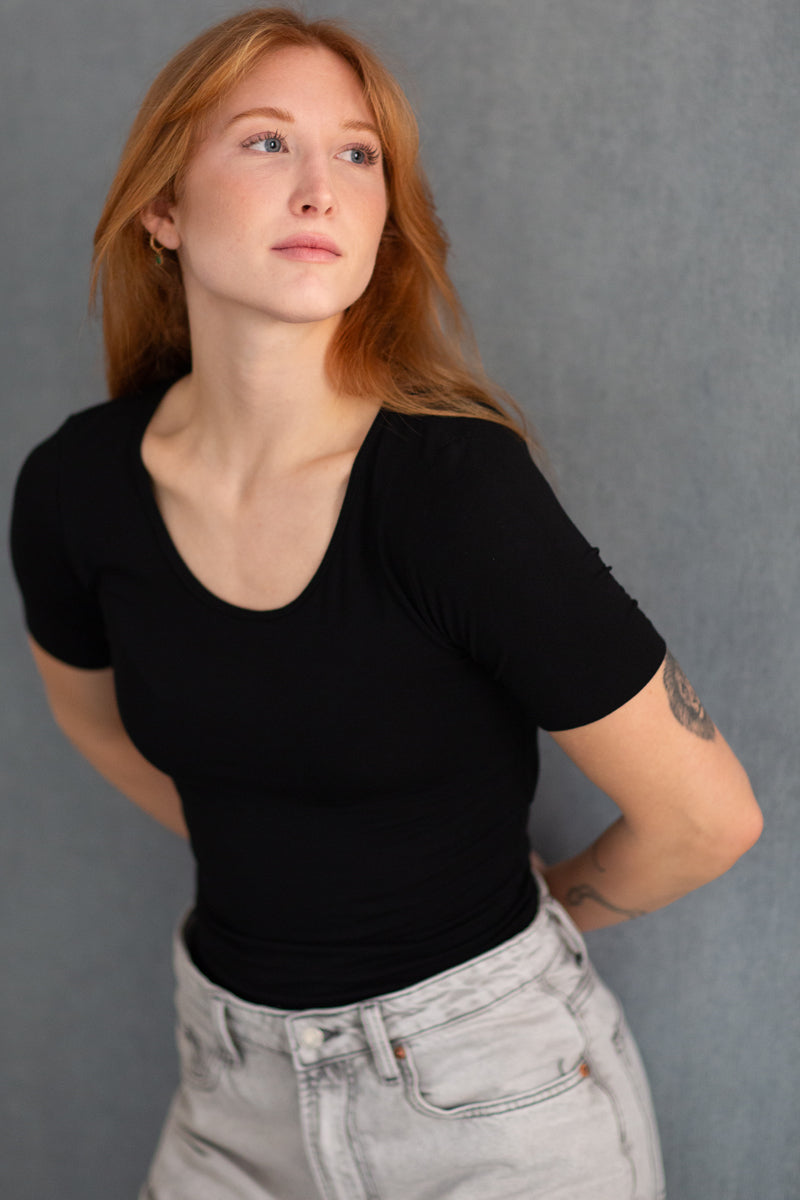 Venere Short Sleeve Roundneck - Bi-elastic micromodal