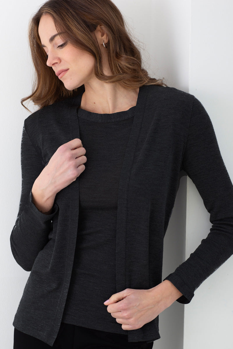 Women's cardigan Zoe in silk wool - Softness, warmth, and excellent fit