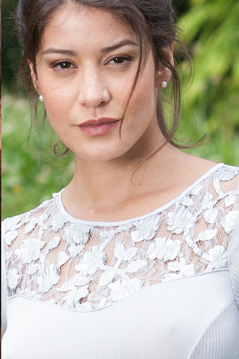 121 02 Sleeveless with leather decorations - Cotton Filoscozia