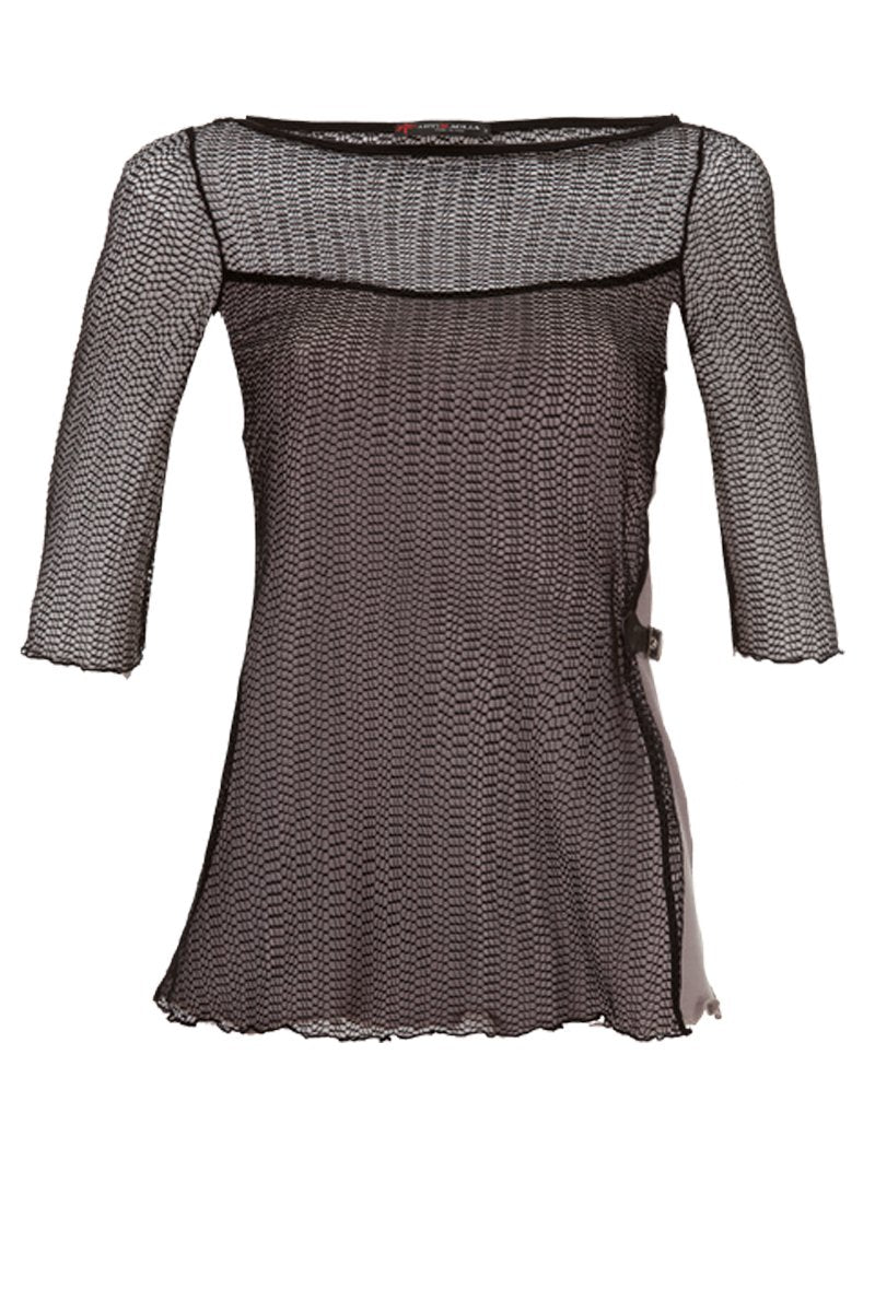 Maglia da donna 426 in viscosa - Manica al gomito con rete e fermatura sul fianco