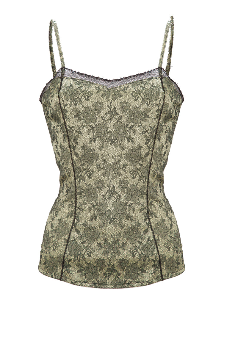 Corsetto da donna 502 in cotone filoscozia - Schiena in cotone e davanti in raso