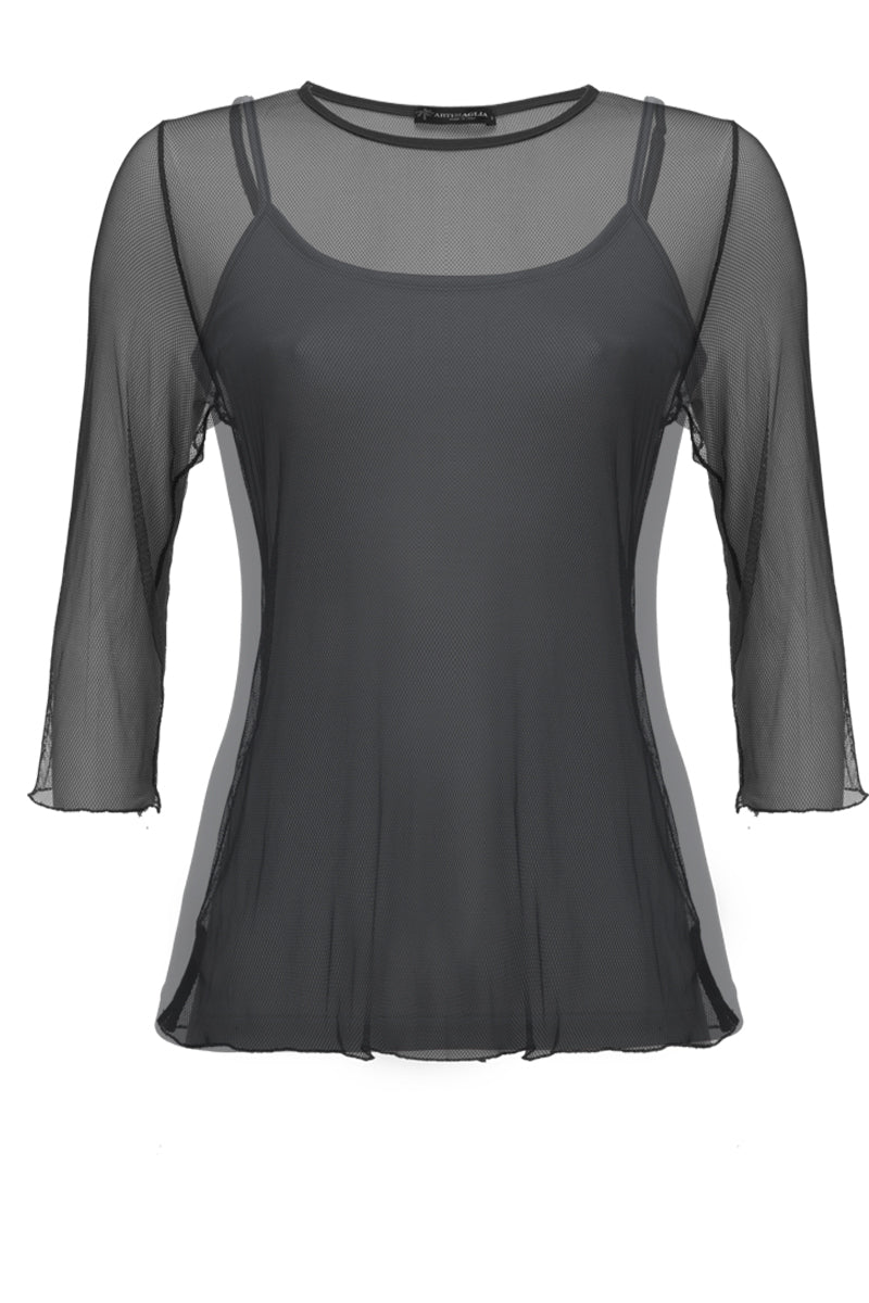 506 01 Camisole + 504 04 Mesh 3/4 sleeve