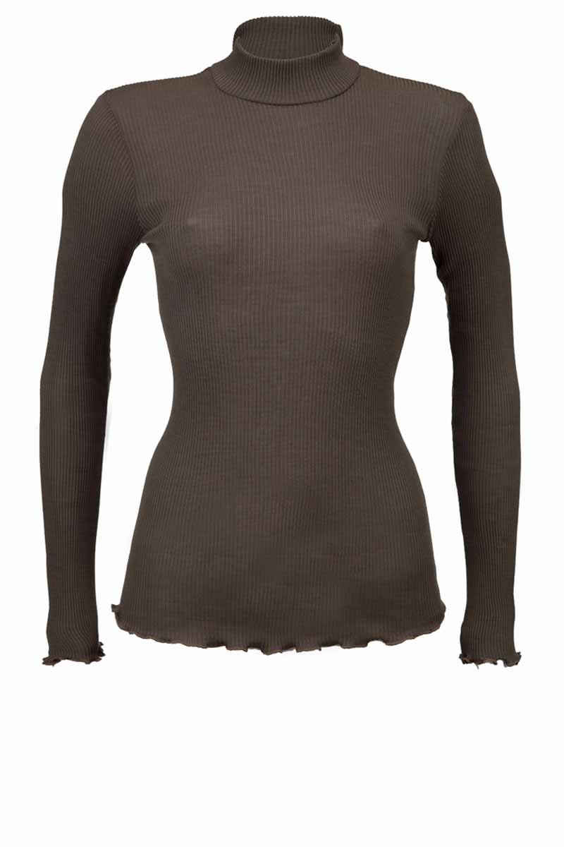 Maglia lupetto da donna 550 in lana merino e seta - Elegante e raffinato