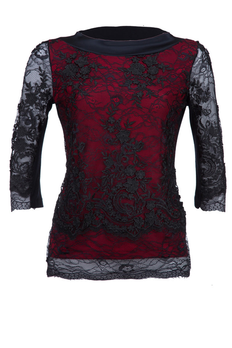 678 04 Three-quarter Sleeve -Wool Silk and Lace
