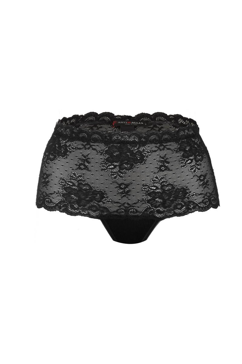 Culotte da donna 908 in seta - Pregiatissimo pizzo e cordonetto