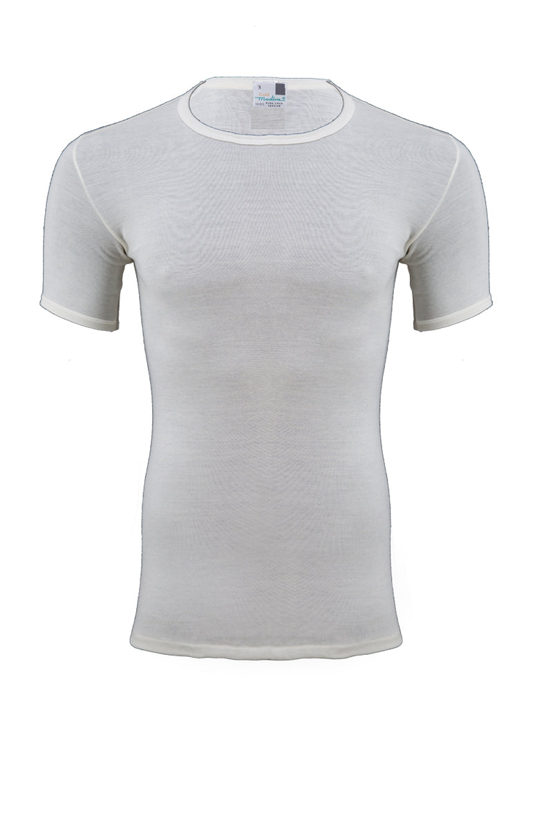 Assisi Half Sleeve Crew Neck Sportswear - 100% Pure Virgin Wool - Lightweight Tubular