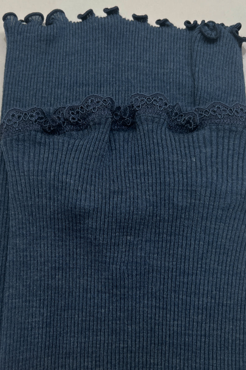 Canotta da donna Amelie in lana seta - Senza spalline e impreziosita con pizzetto elastico