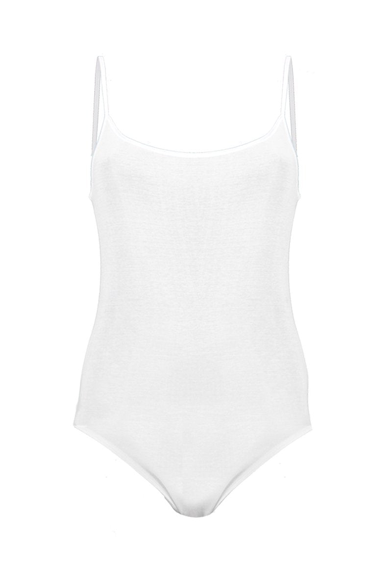 Body da donna spallina Astra in cotone - Rifinito con un leggero bordo di raso