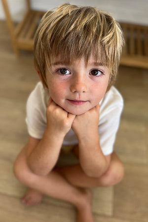 Maglietta da bambino Taormina in Cotone e Lana - Mezza manica e vestibilità comoda