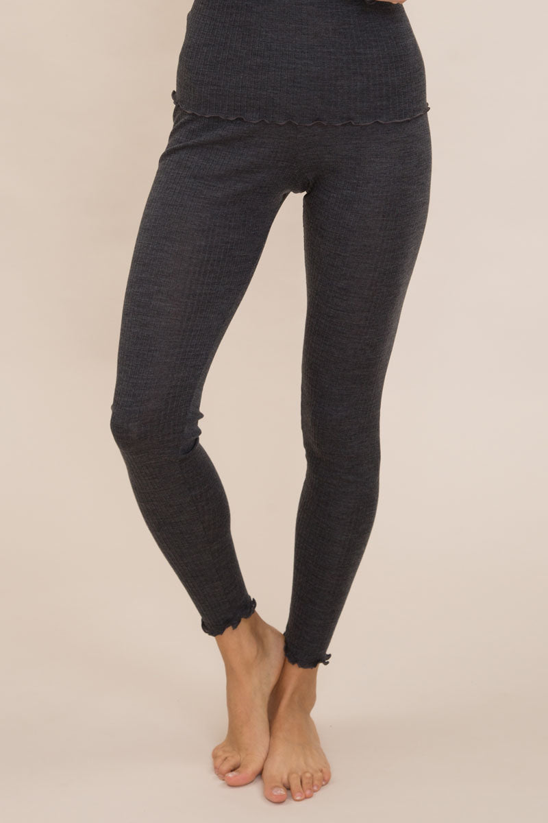 Leggings da donna Ilary in lana seta - Morbidi e caldi, ideali per pelli sensibili