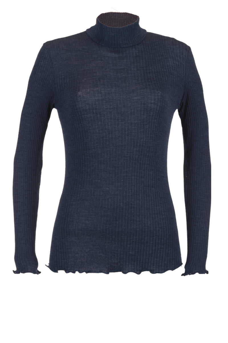 Maglia a manica lunga lupetto donna Ilary in lana seta - Morbidezza, calore e ottima vestibilità