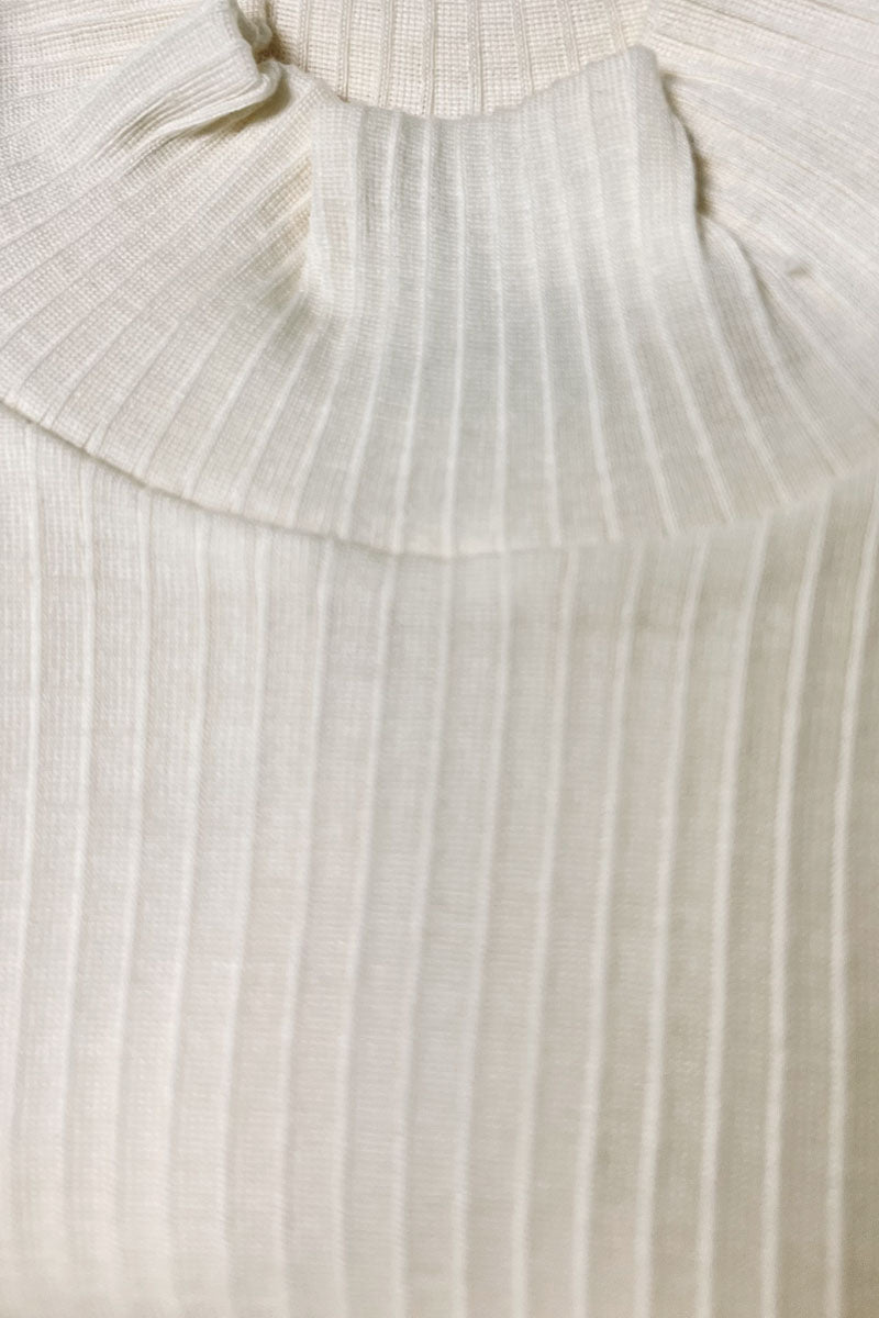 Maglia dolcevita da donna Ilary in lana seta - Manica lunga e plissettata