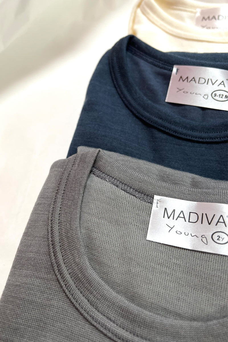 Body da neonato Bruco in cotone e lana seta - Spalla larga e tessuto delicato sulla pelle