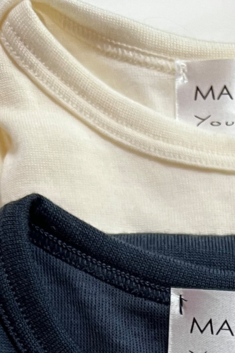 Body da neonato Bruco in cotone e lana seta - Spalla larga e tessuto delicato sulla pelle