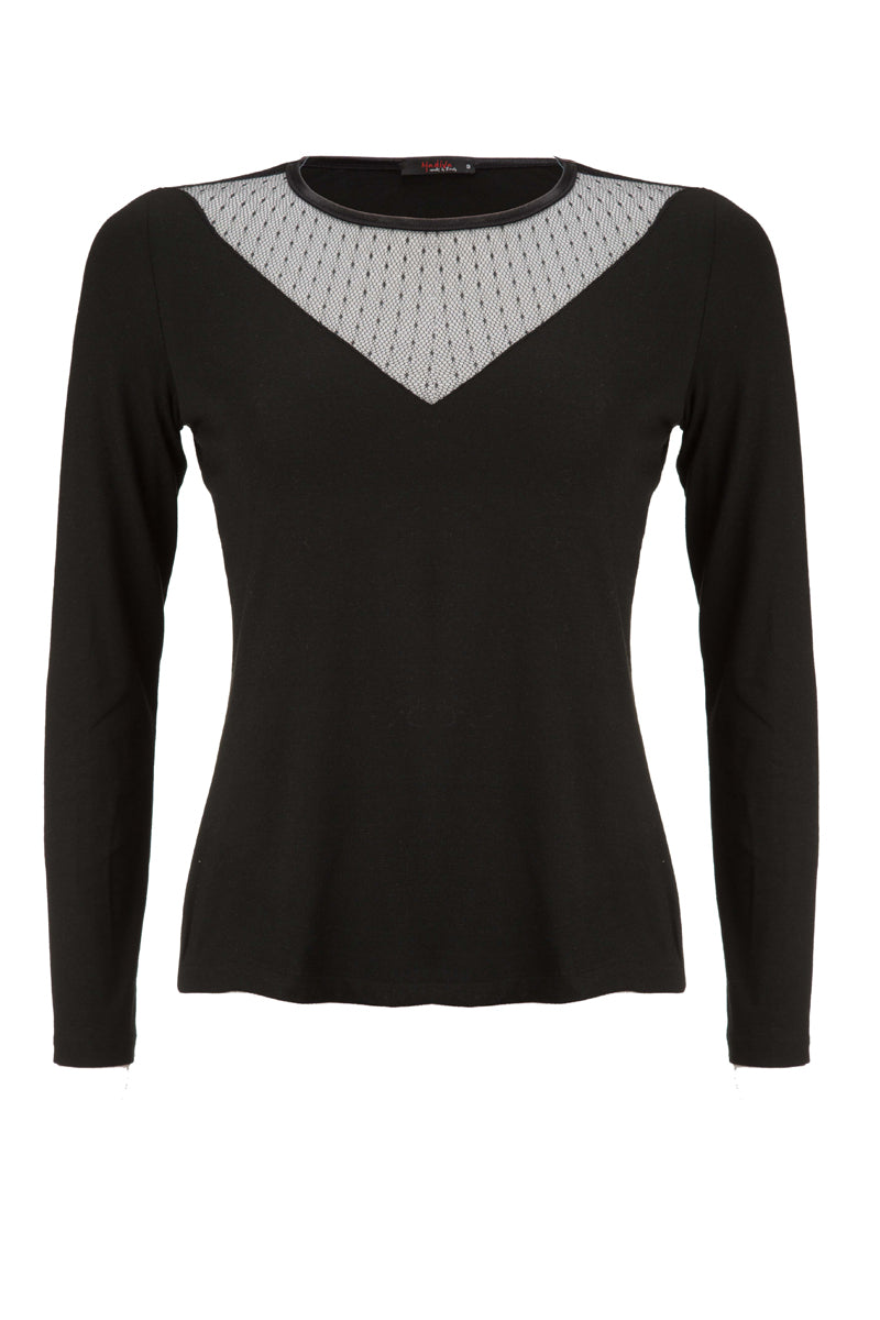 Light roundneck - Modal cotton with tulle