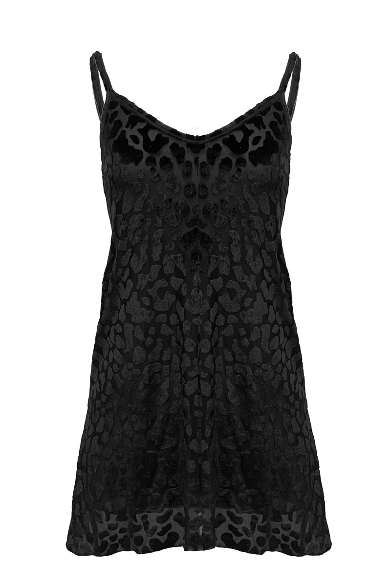 Babydoll donna Lucrezia Velvet in tessuto elastico - Stile seducente e leopardato