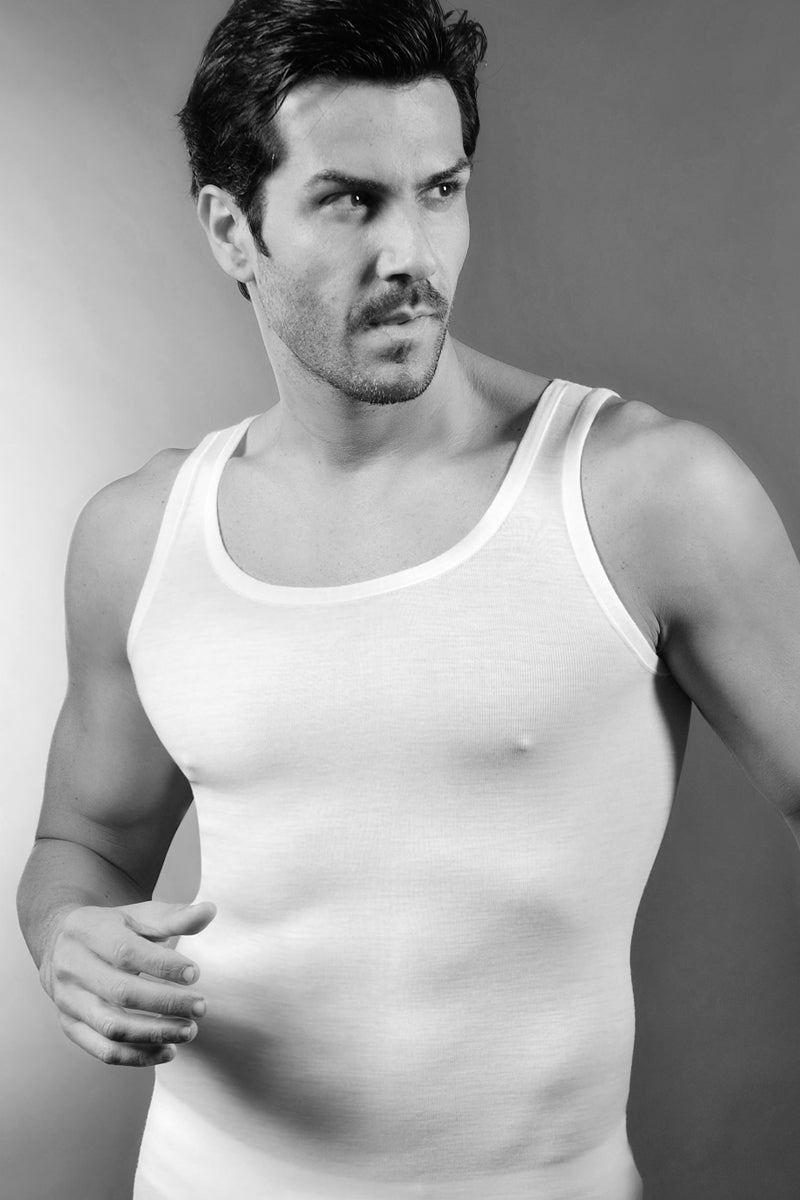 Canotta da uomo Piero in Cotone - Caldo cotone felpato e confortevole